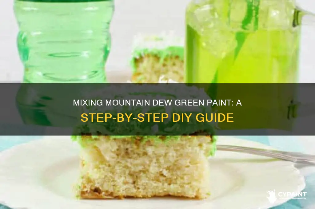 how to mix mountain dew green paint
