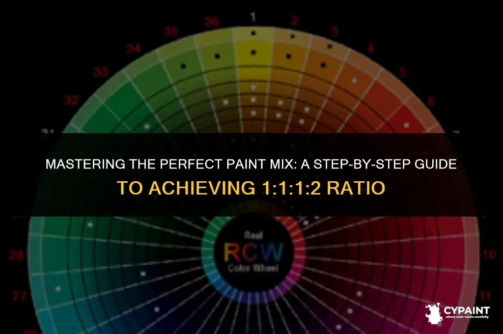 how to mix paint 1 to 1 to 1 2