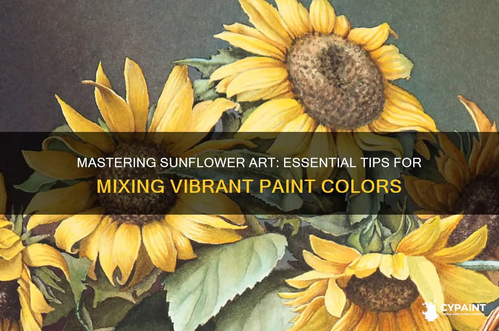 how to mix paint for a sunflower