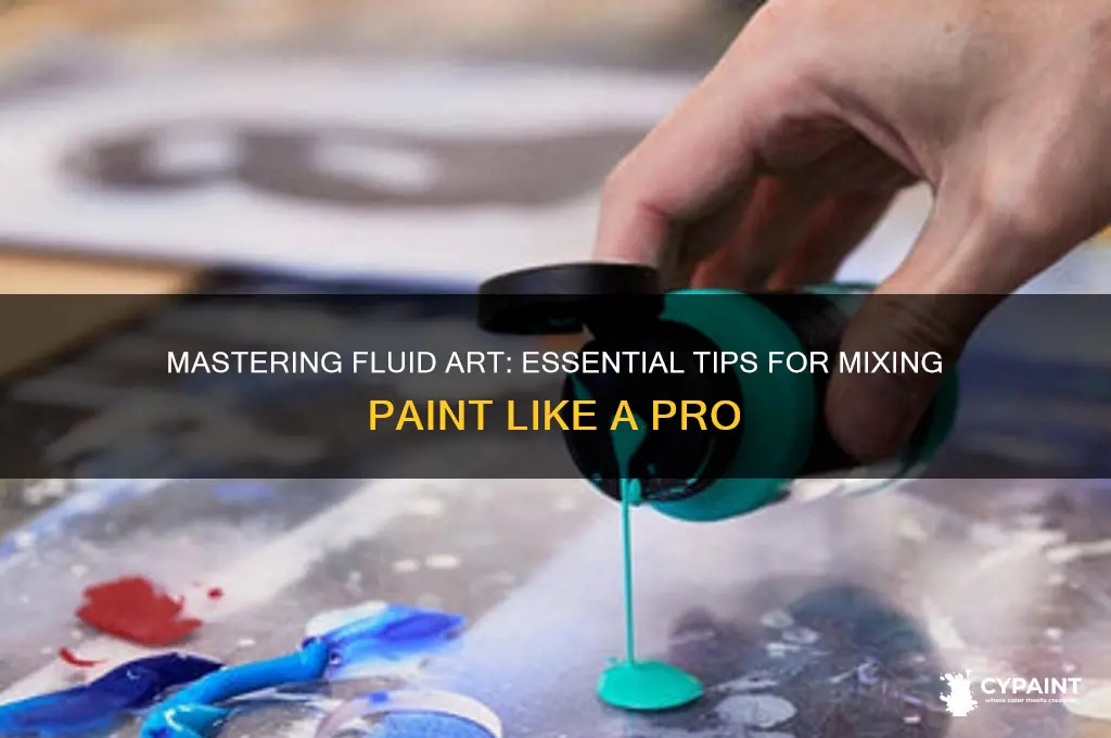 how to mix paint for fluid art