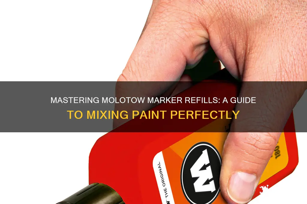how to mix paint for molotow markers