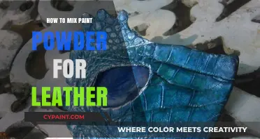 Mastering Paint Powder Mixing for Leather: A Step-by-Step Guide