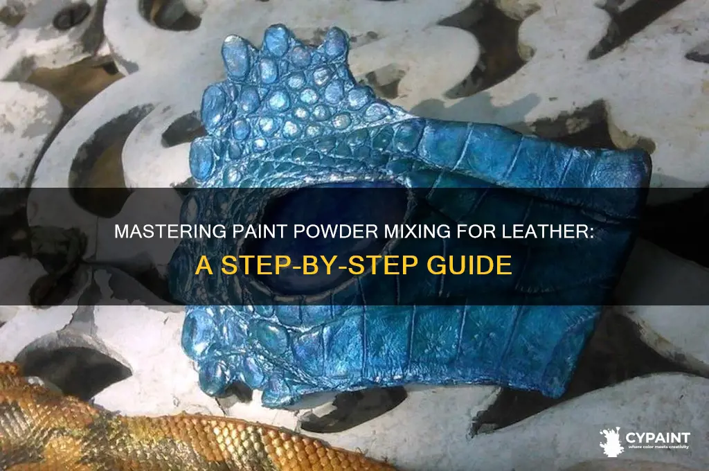 how to mix paint powder for leather