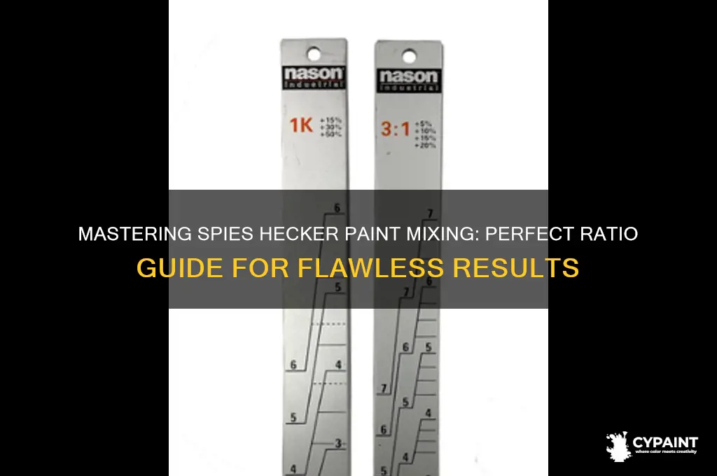 how to mix paint ratio for spies hecker