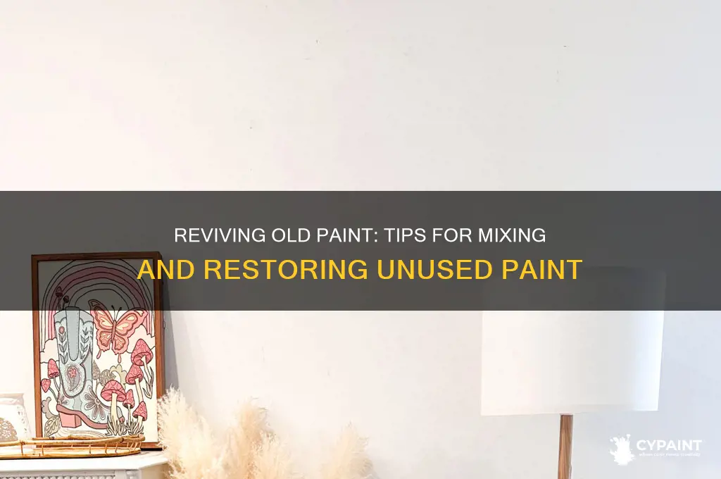 how to mix paint that has been sitting