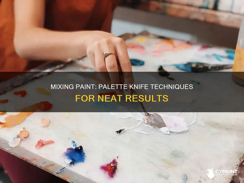 how to mix paint with a palettte knife neatly