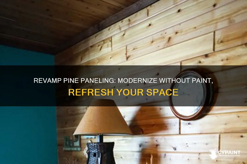 how to modernize pine paneling without painting