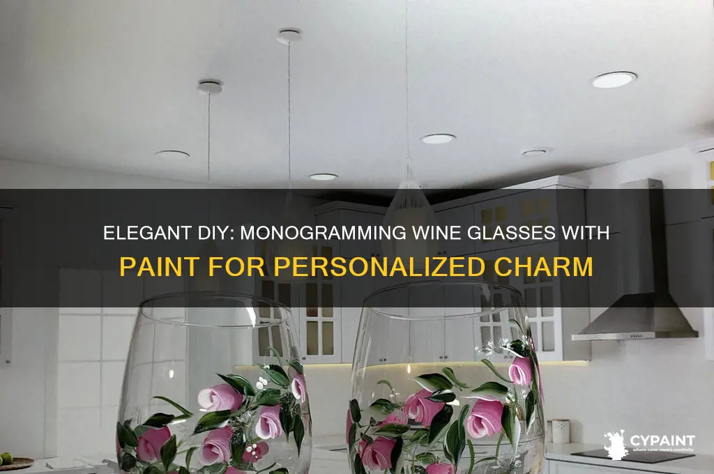 how to monogram wine glasses with paint
