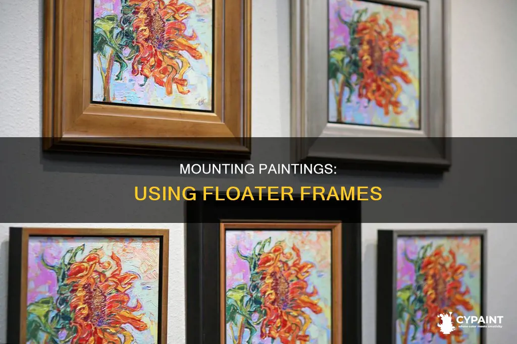 how to mount a painting in a floater frame