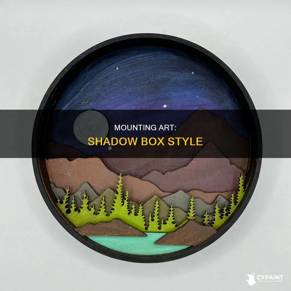 how to mount a painting in a shadow box