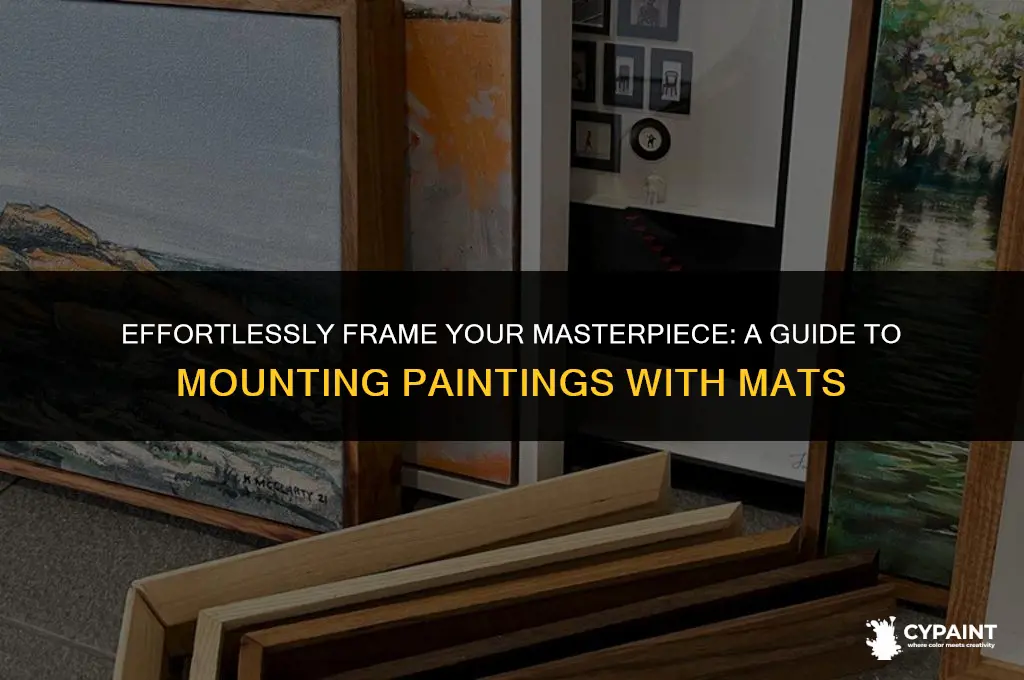 how to mount a painting into a frame with mat