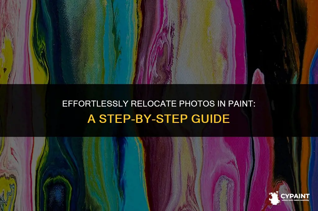 how to move a photo in paint to another location