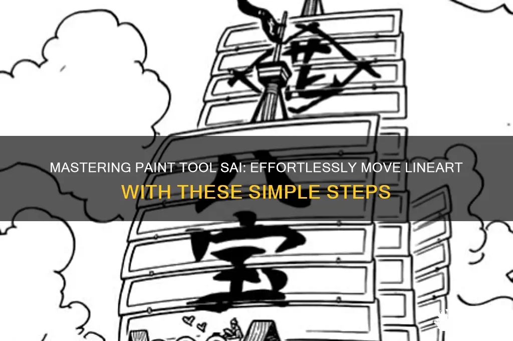 how to move lineart in paint tool sai