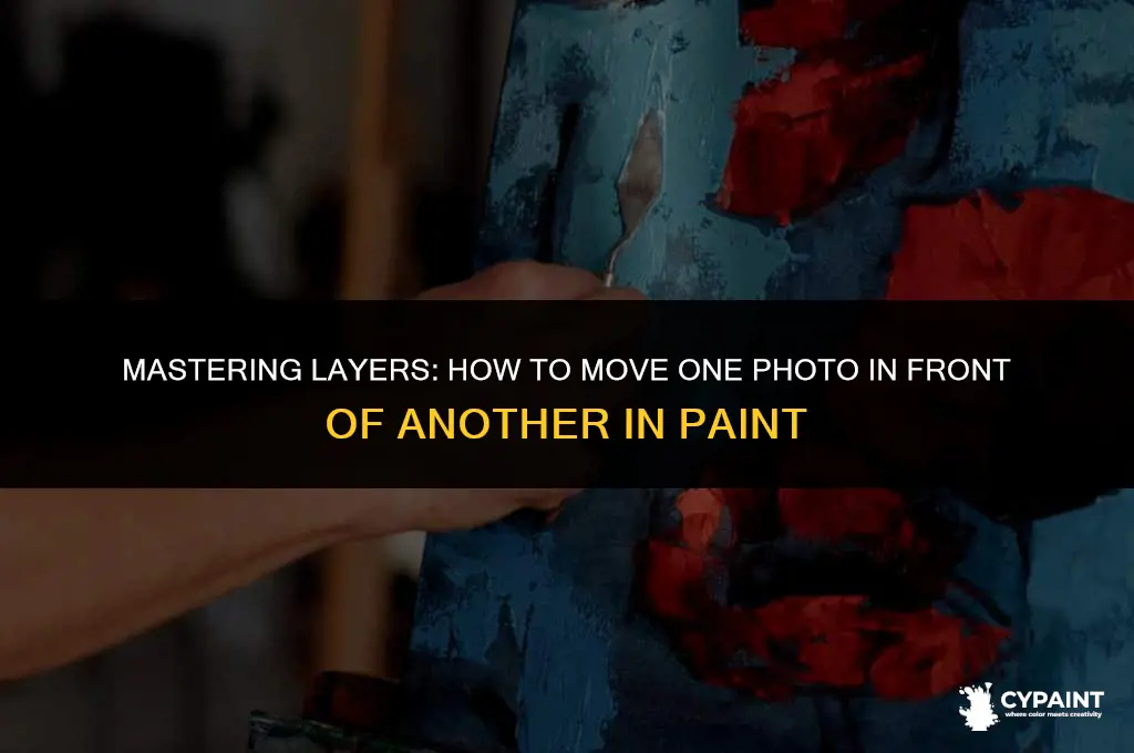 how to move one photo in front of another paint