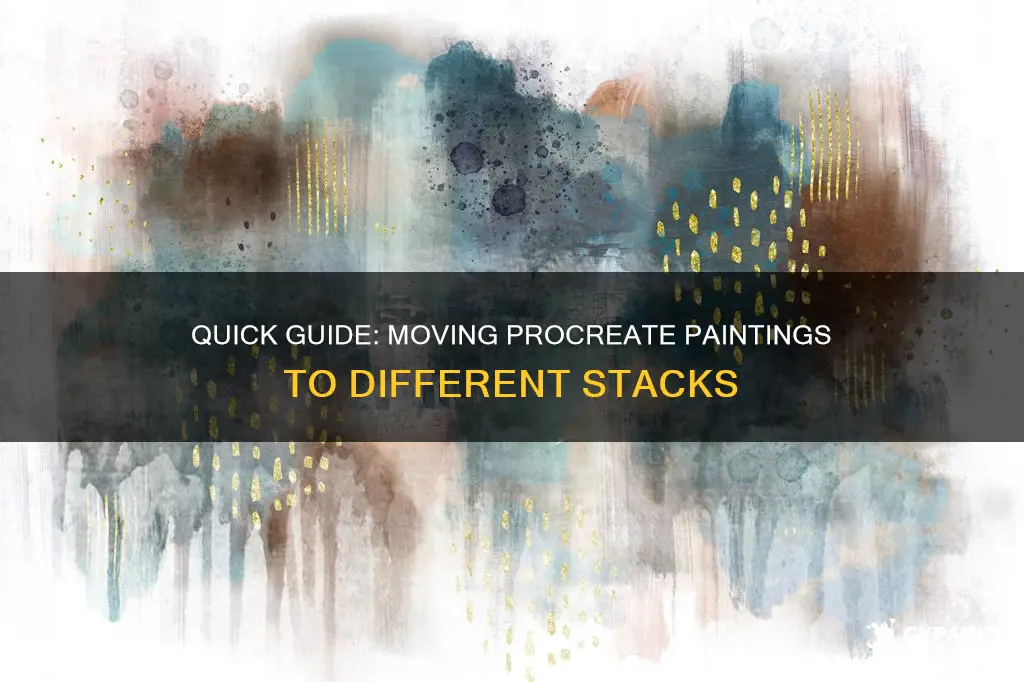 how to move painting in procreate to different stack