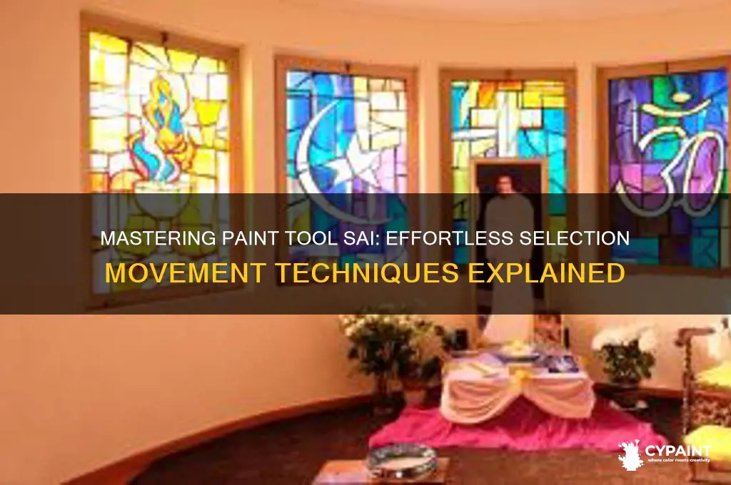 how to move selection on paint tool sai