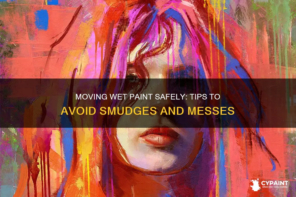 how to move somesting with wet paint