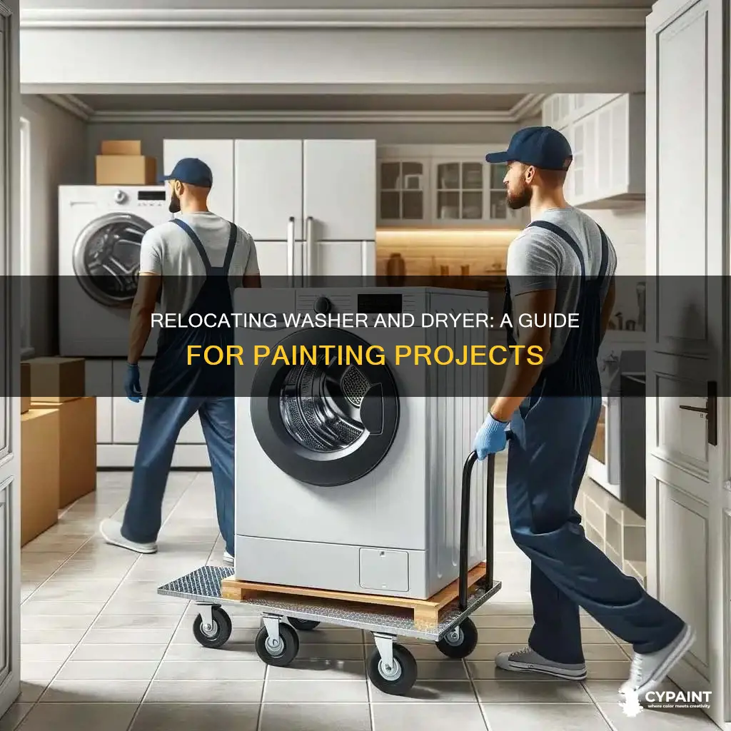 how to move washer and dryer for painting room