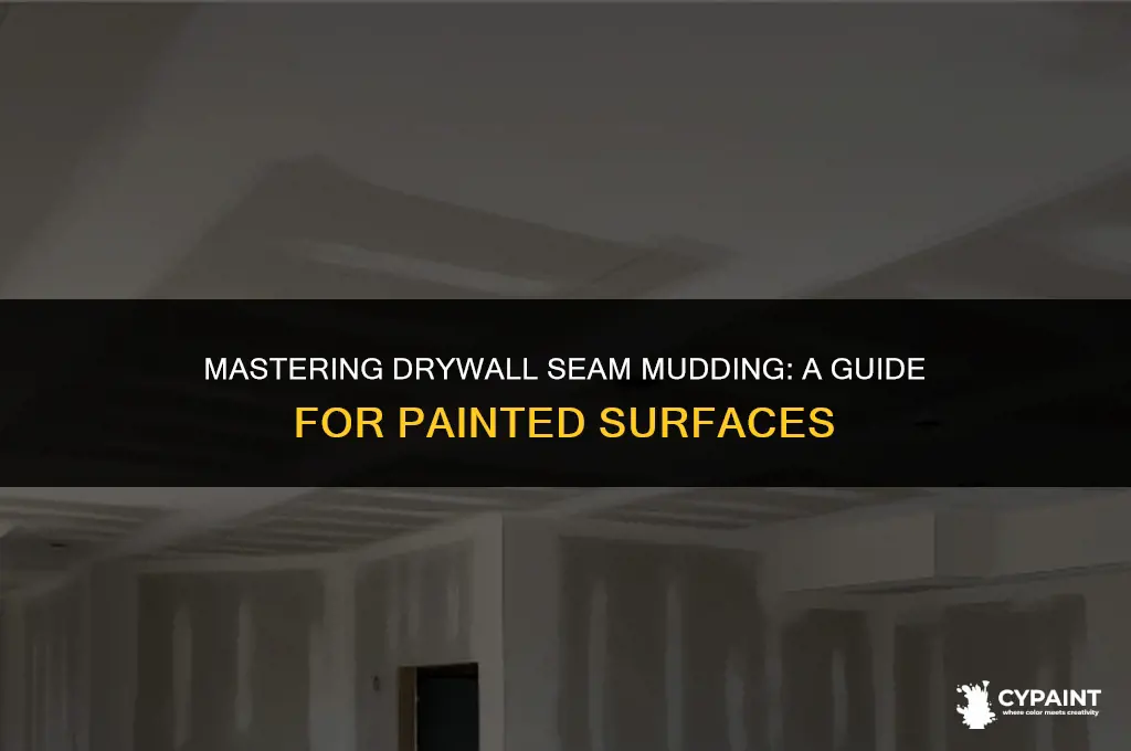 how to mud drywall seams when one side is painted