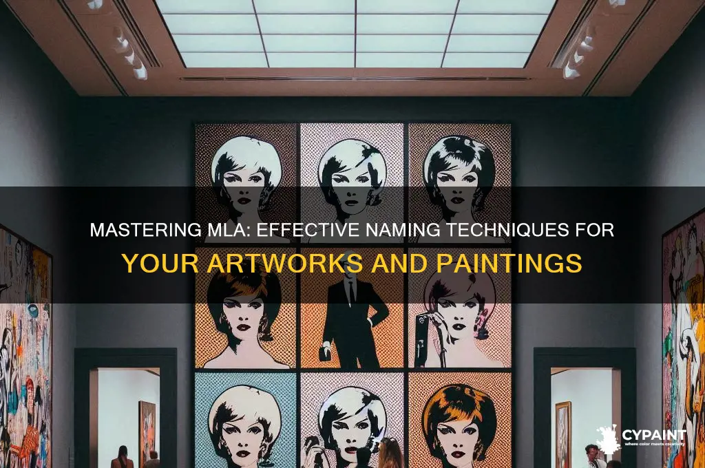 how to name a painting in mla