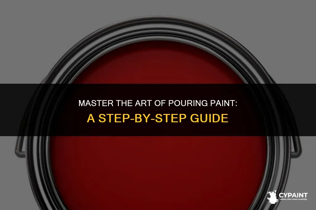 how to neatly pour paint from a can
