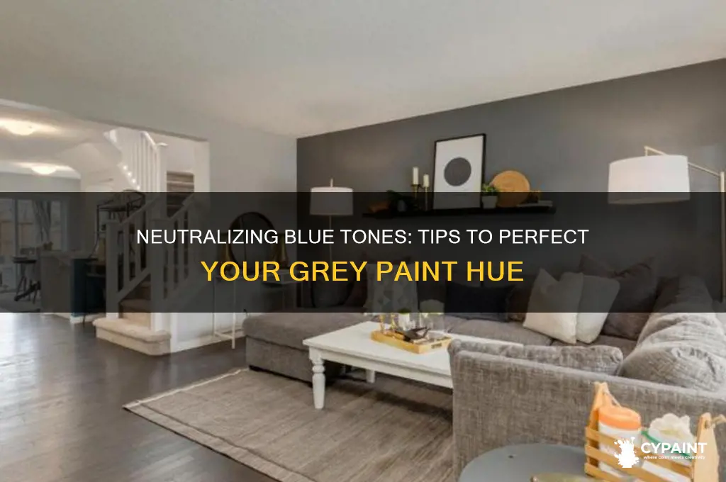 how to neutralize blue hue in grey paint