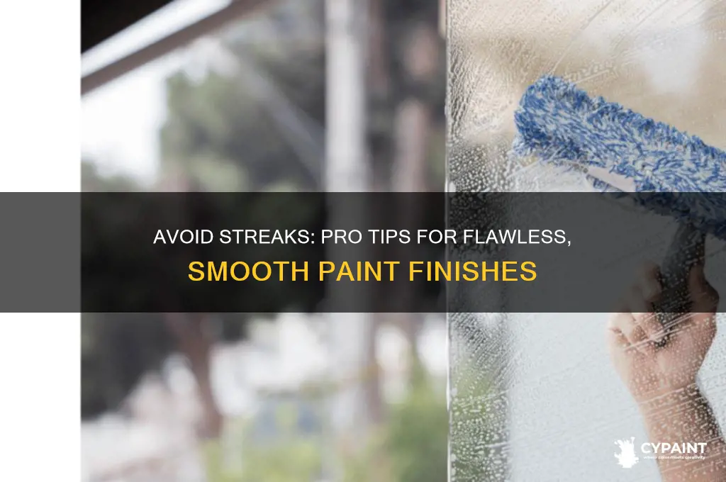 how to not have streaks when painting