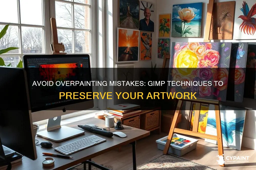 how to not paint over something gimp