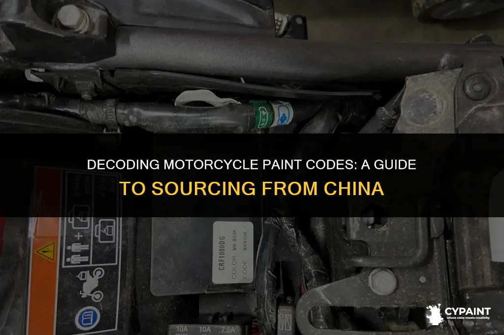 how to obtain paint code for motorcycle parts from china