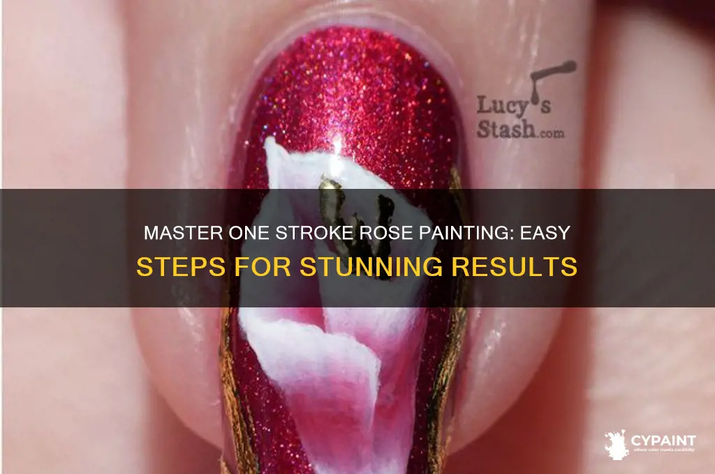 how to one stroke paint a rose