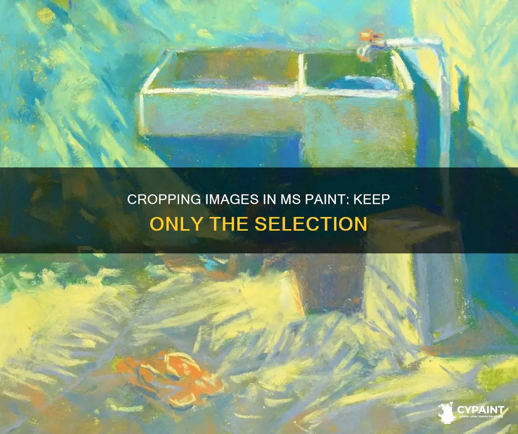 how to only keep a cropping in ms paint