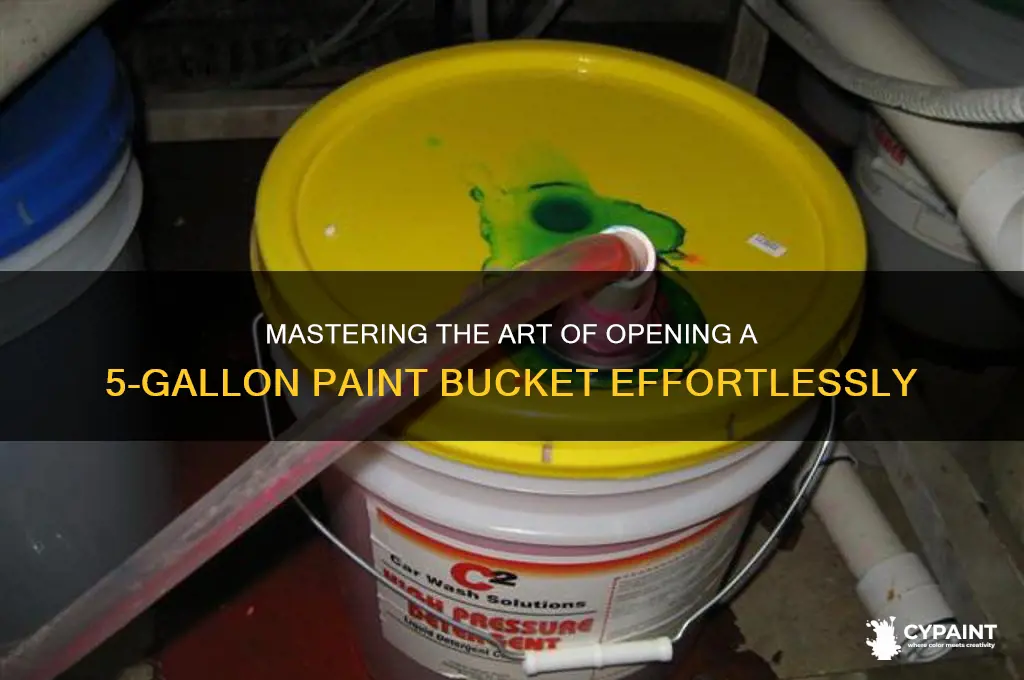 how to open 5 gal paint bucket