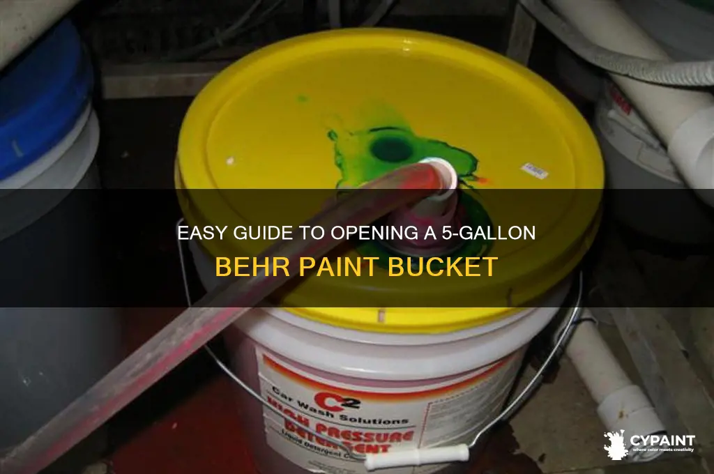 how to open 5 gallon behr paint bucket
