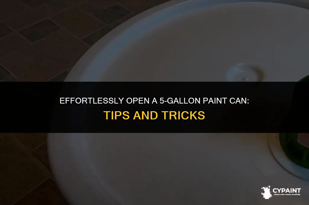 how to open 5 gallon can of paint