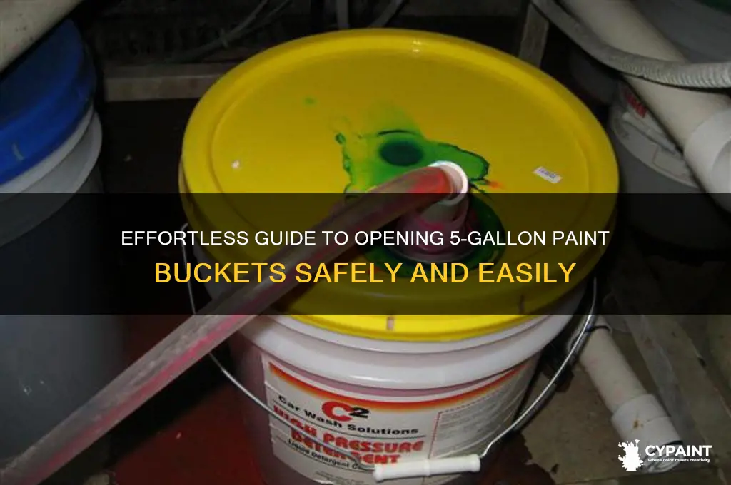 how to open 5 gallon paint bucket