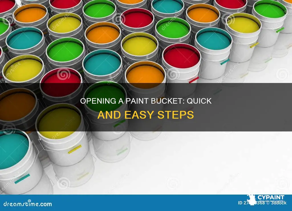 how to open a 5 gal bucket of paint