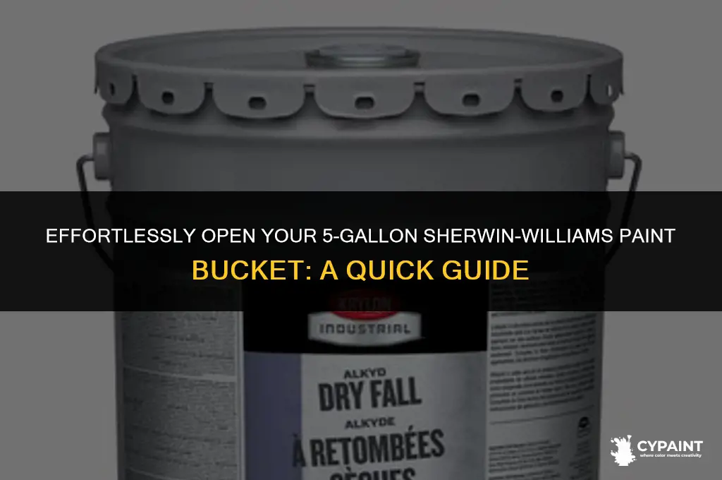 how to open a 5 gallon bucket of sherwin-williams paint