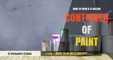 Quickly Opening Large Paint Containers