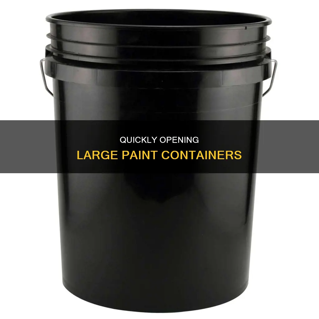 how to open a 5-gallon container of paint