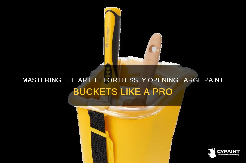 how to open a big bucket of paint