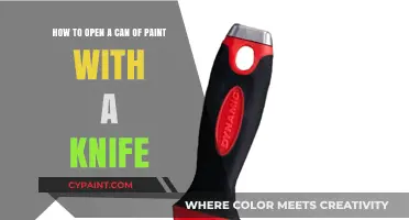 Effortless Paint Can Opening: A Knife's Precision Guide