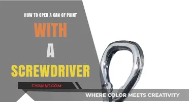 Effortless Paint Can Opening: The Screwdriver Method