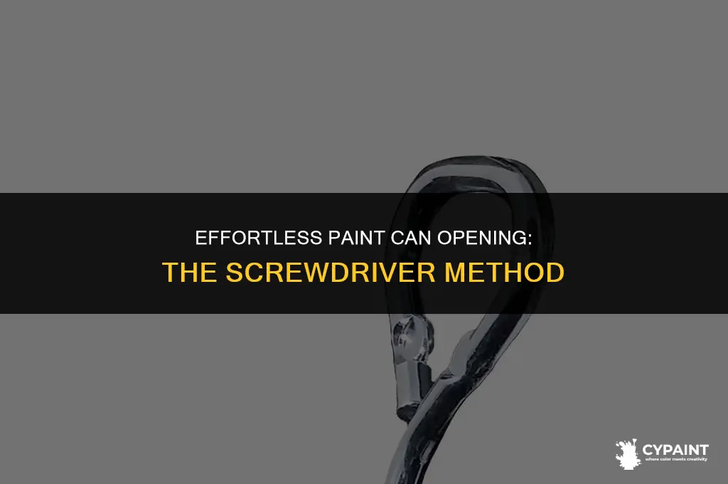 how to open a can of paint with a screwdriver