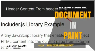 Opening HTML Files: Chrome to Paint