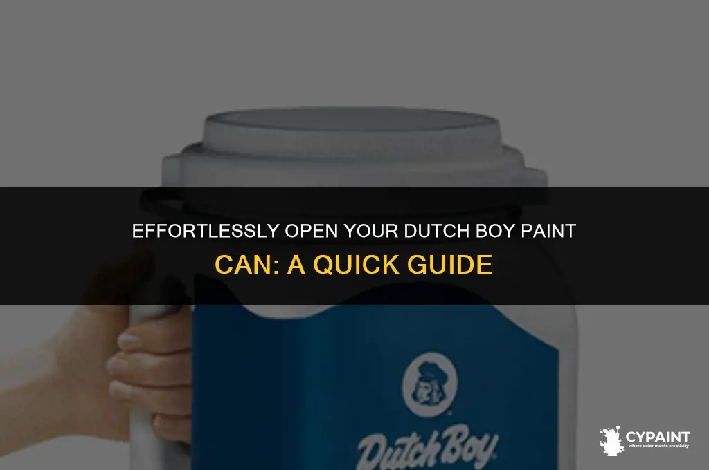 how to open a dutch boy paint can