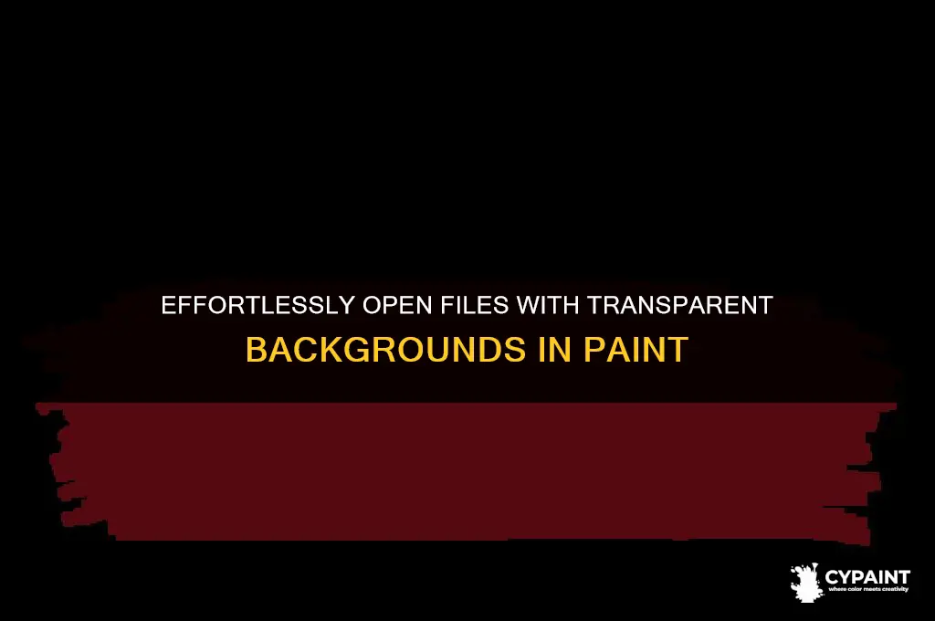 how to open a file with no background in paint