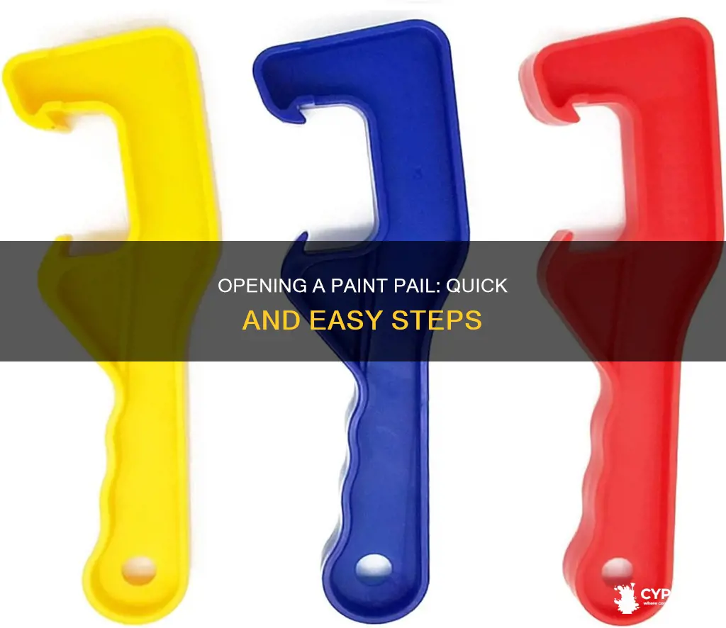 how to open a five gallon pail of paint