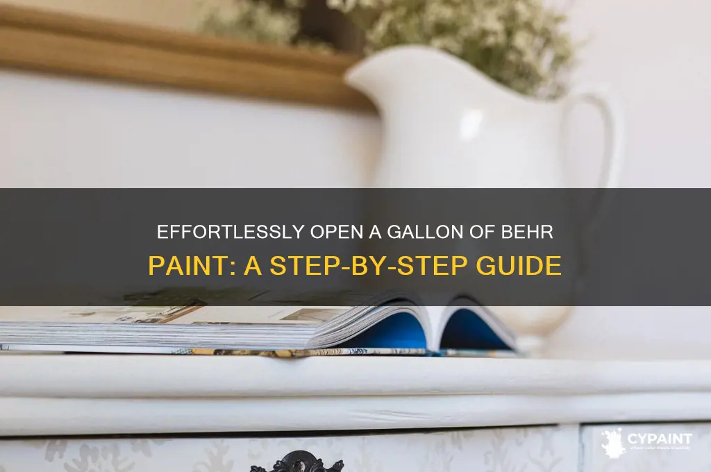 how to open a gallon of behr paint