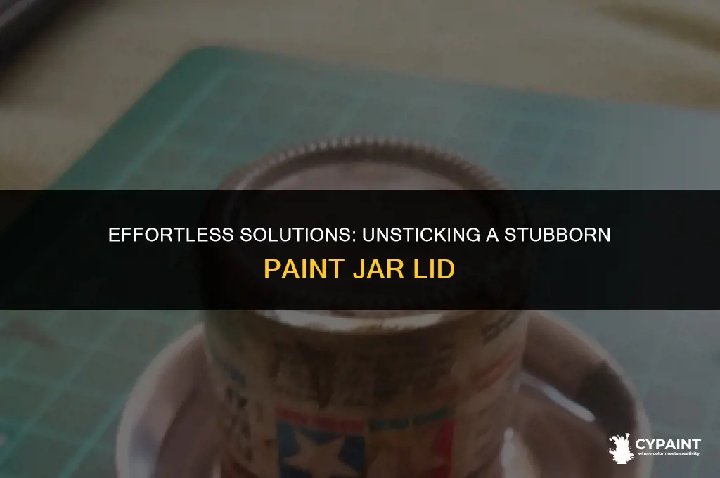 how to open a jar of paint that is stuck