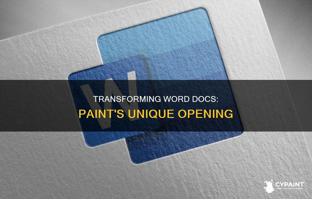 how to open a microsoft word document in paint